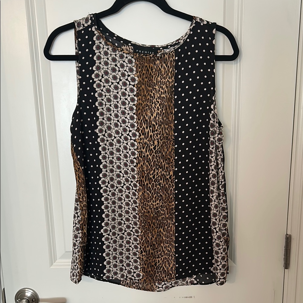 Premise mixed media Sleeveless Shell